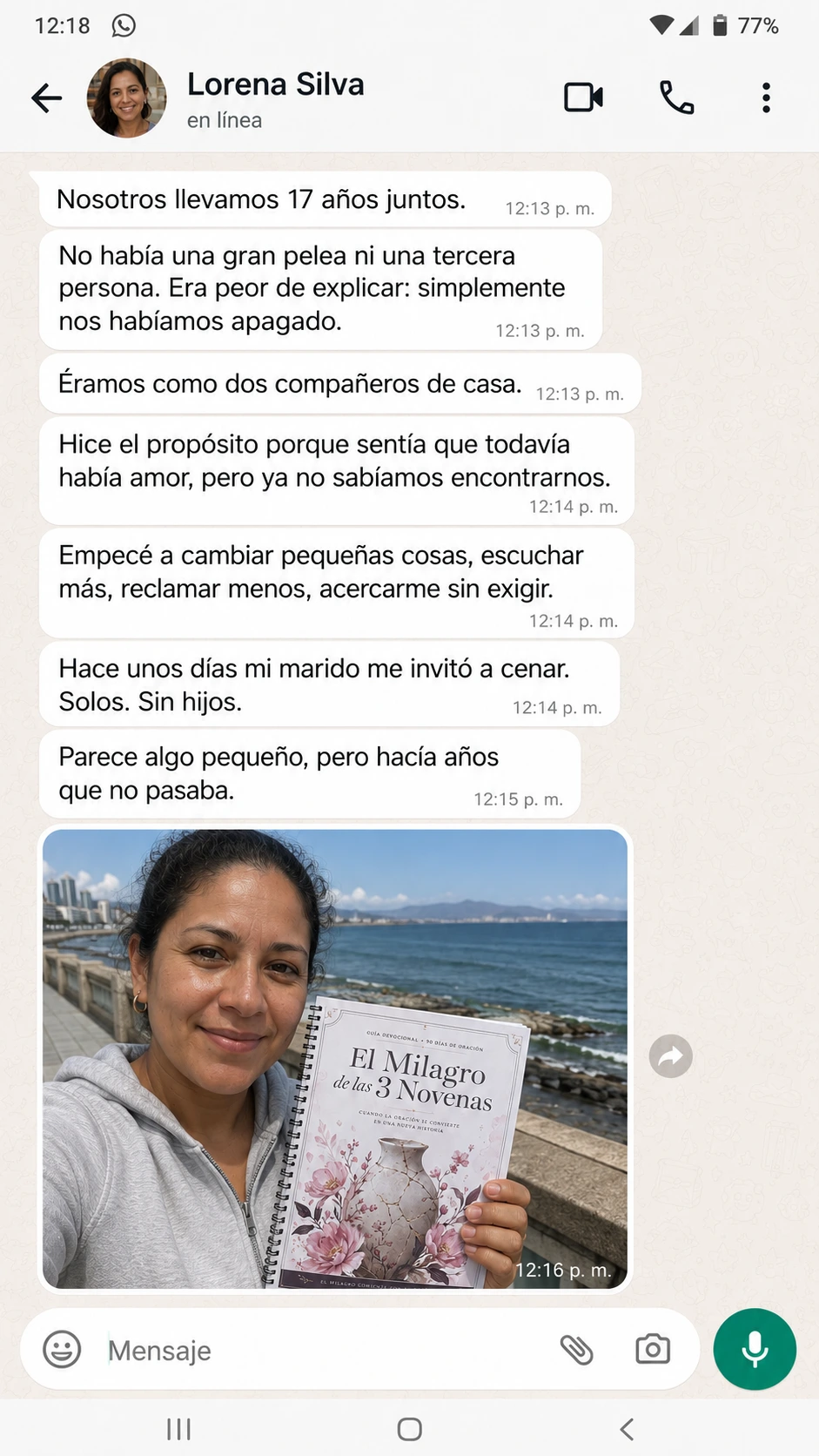 Testimonio de una usuaria del propósito